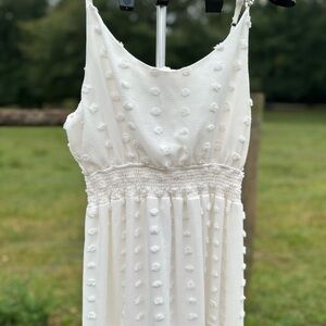 Elegant White Sleeveless Dress blu pepper large